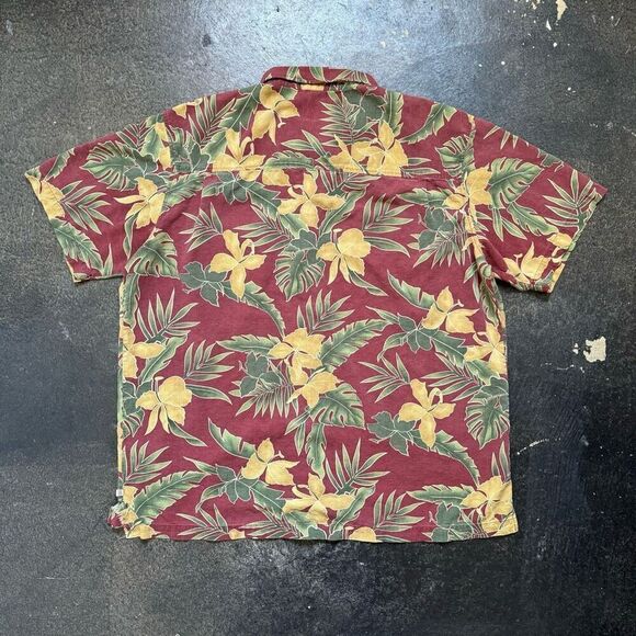 Solitude Floral Print Washable Silk Men’s Button Up Shirt Size 2XL Beach Theme - Picture 6 of 12